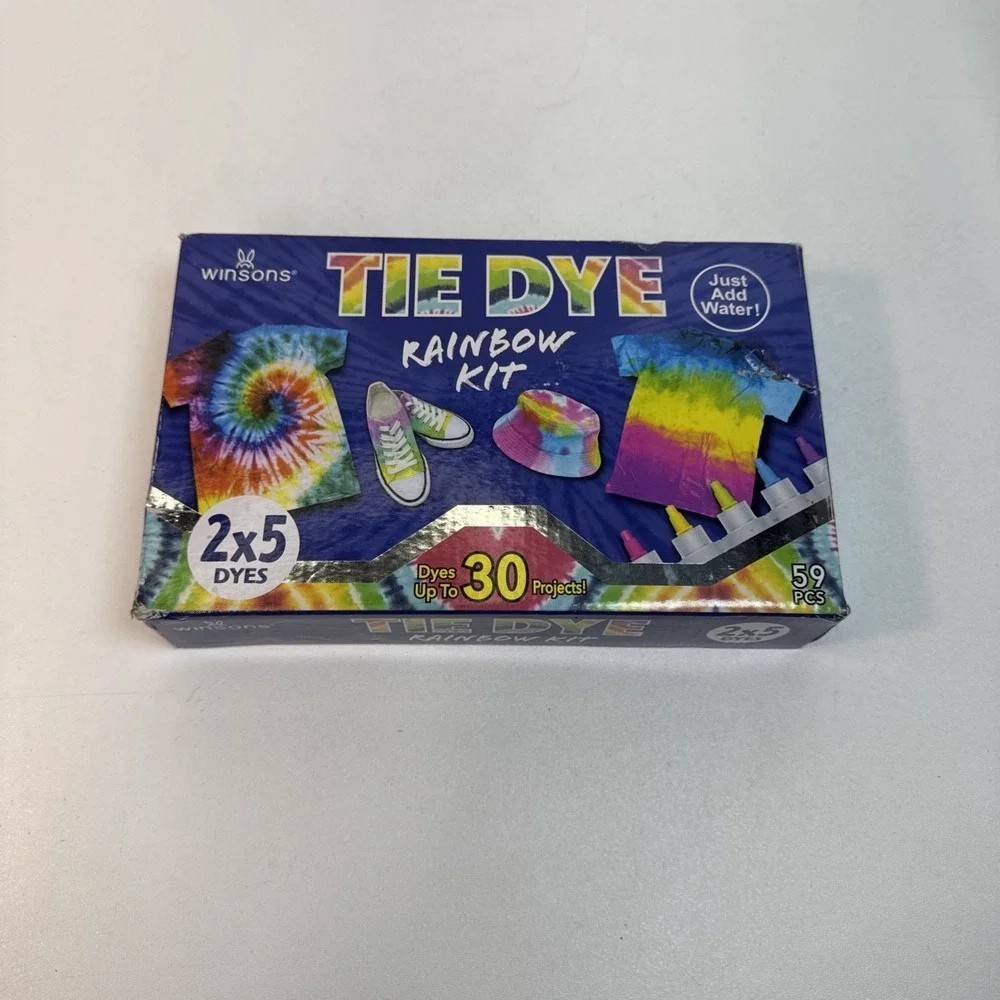 Tie Dye Kit 5 Colors Permanent Fabric Dye Art Set for Kids Adults for School ...
